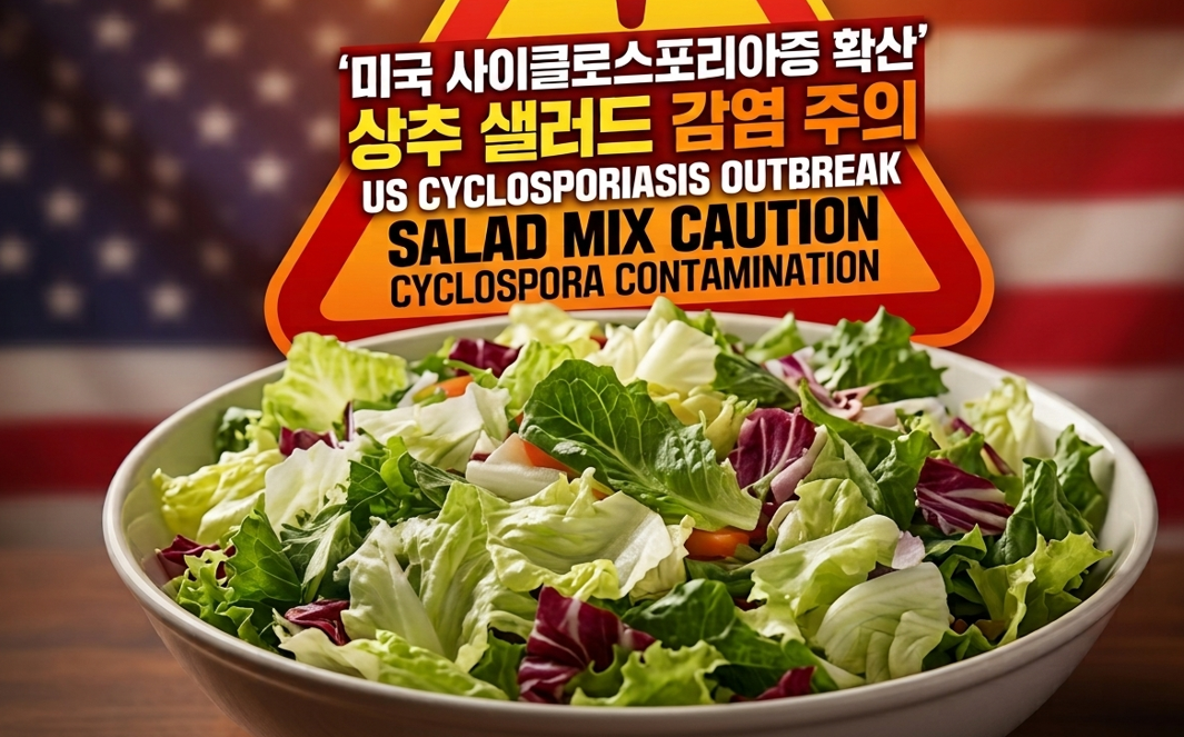 미국 사이클로스포리아증 확산과 상추·샐러드용 채소 감염 주의